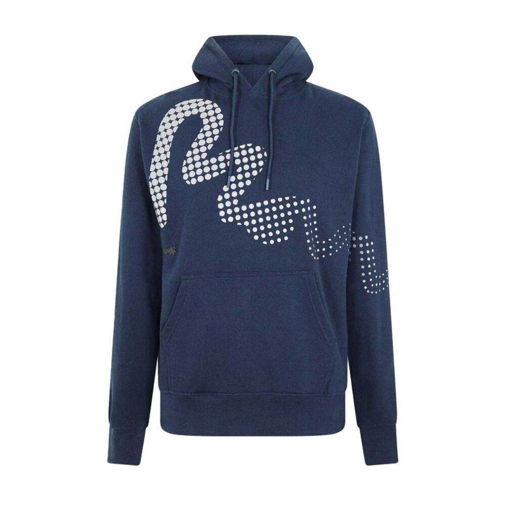 Money Mens Dotted Reflective Detail Regular Hoodie / Navy
